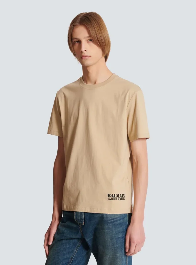 Small Balmain Stamp printed T-shirt Small Balmain Stamp printed T-shirt