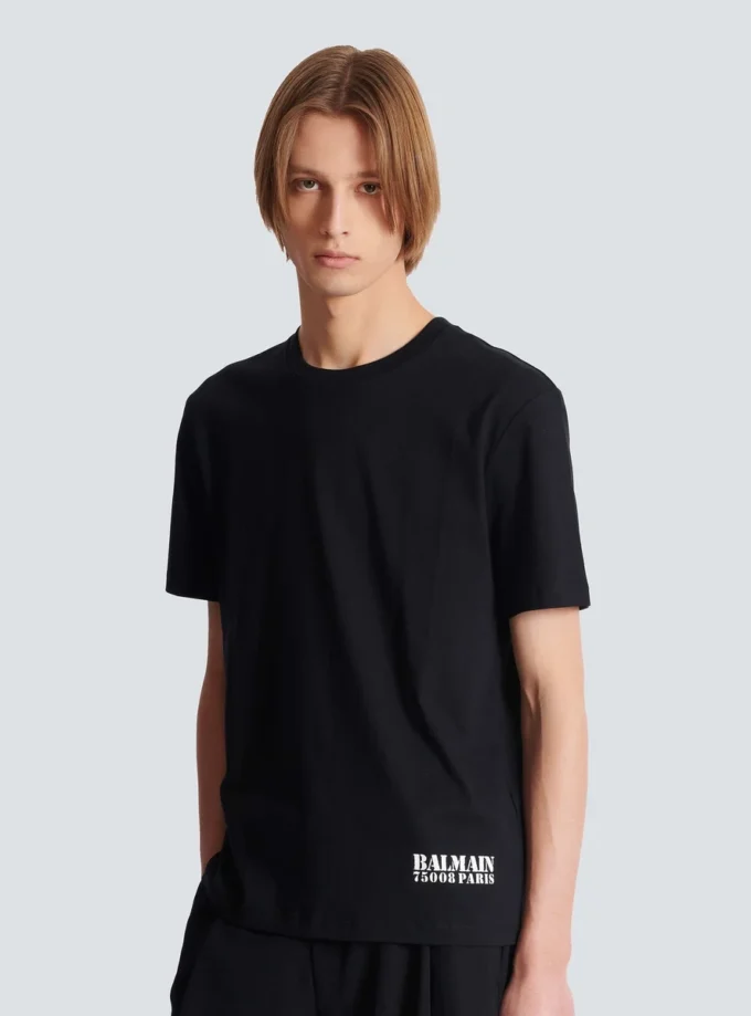 Small Balmain Stamp printed T-shirt Small Balmain Stamp printed T-shirt
