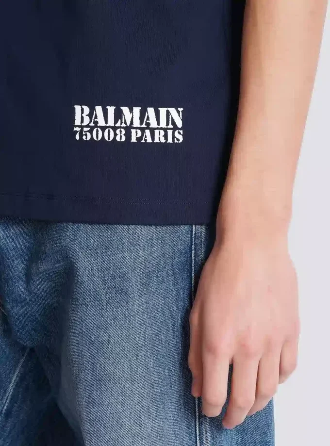 Small Balmain Stamp printed T-shirt Small Balmain Stamp printed T-shirt