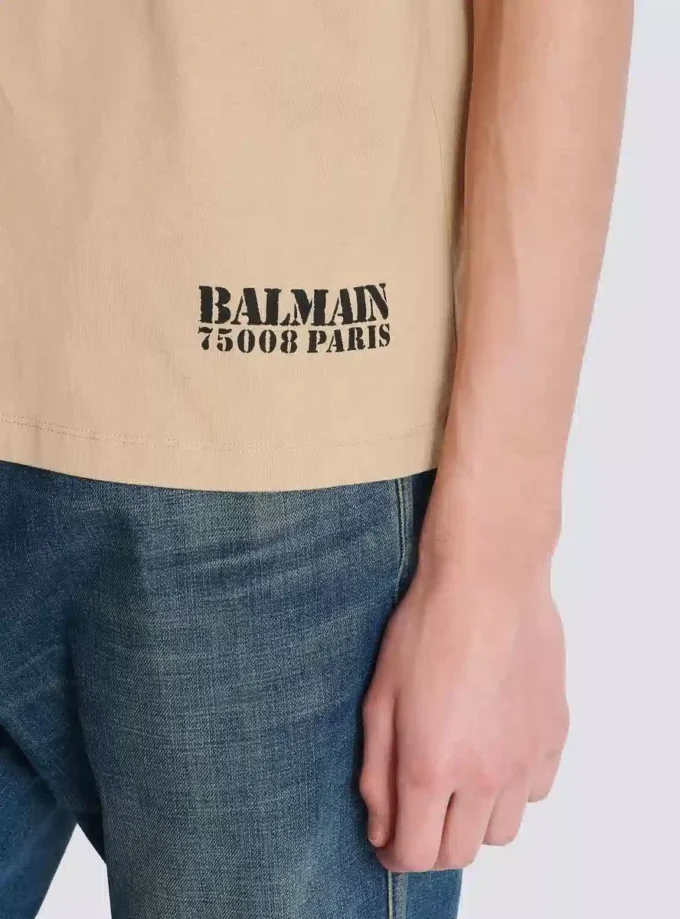 Small Balmain Stamp printed T-shirt Small Balmain Stamp printed T-shirt