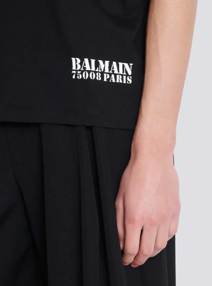 Small Balmain Stamp printed T-shirt Small Balmain Stamp printed T-shirt
