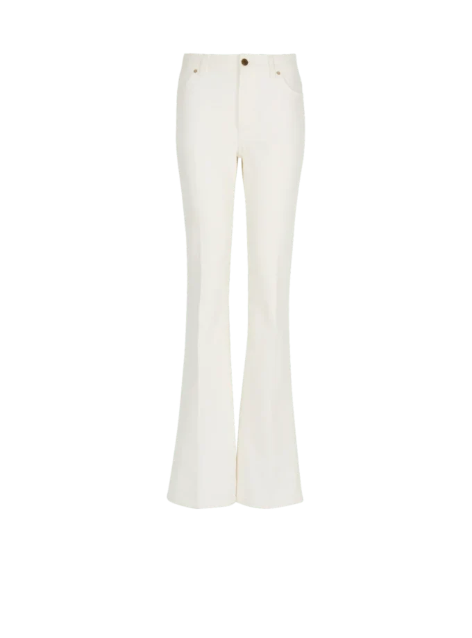 Straight-leg denim jeans
