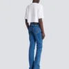 Straight-leg denim jeans