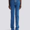 Straight-leg denim jeans