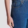 Straight-leg denim jeans