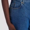 Straight-leg denim jeans