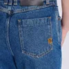 Straight-leg denim jeans