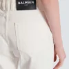 Straight-leg denim jeans