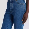 Straight-leg denim jeans