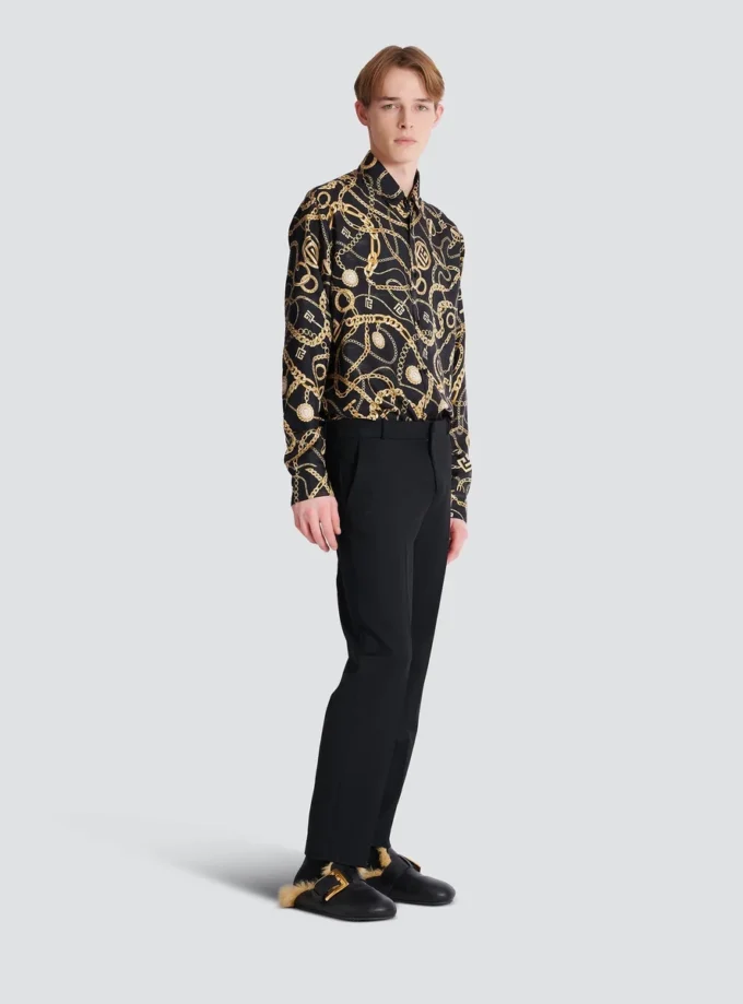 Straight-leg tailored wool trousers Straight-leg tailored wool trousers