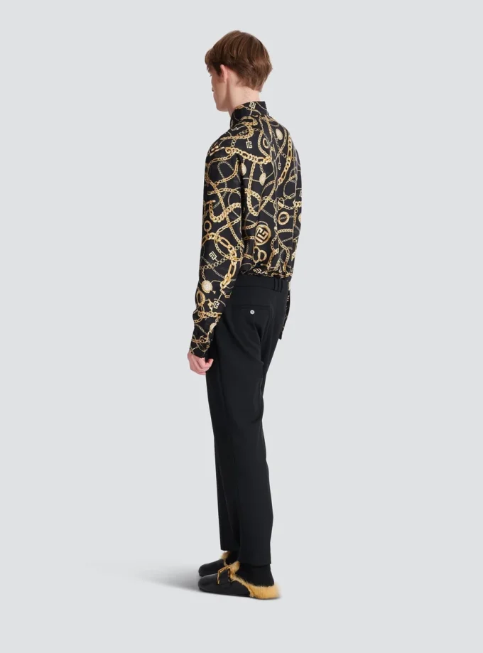 Straight-leg tailored wool trousers Straight-leg tailored wool trousers