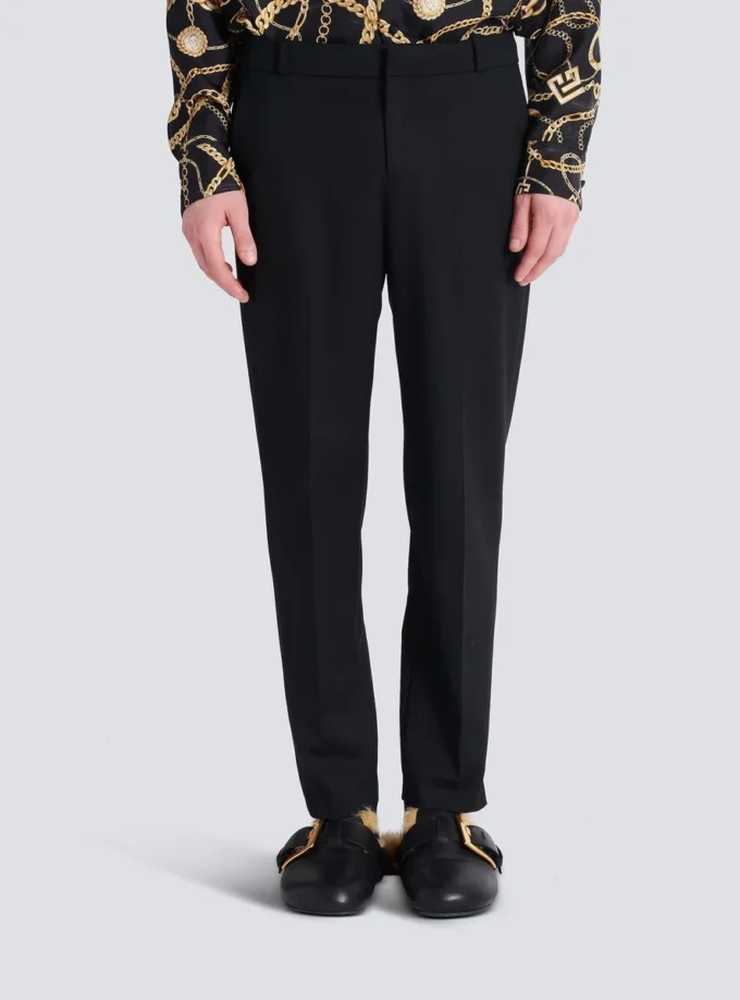 Straight-leg tailored wool trousers Straight-leg tailored wool trousers