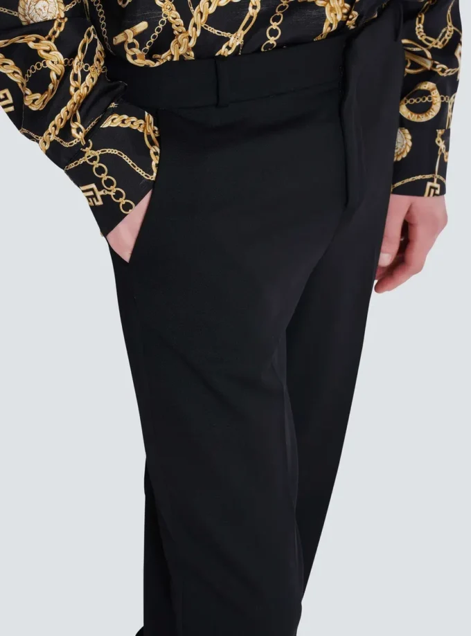 Straight-leg tailored wool trousers Straight-leg tailored wool trousers