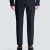 Straight-leg trousers in pinstripe wool