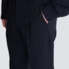 Straight-leg trousers in pinstripe wool