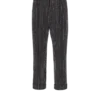 Straight-leg trousers with crystal stripes