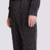 Straight-leg trousers with crystal stripes