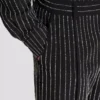 Straight-leg trousers with crystal stripes