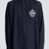 Striped wool College Emblem shirt Striped wool College Emblem shirt
