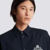 Striped wool College Emblem shirt Striped wool College Emblem shirt