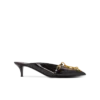 Sync patent leather mules with pointed toe
