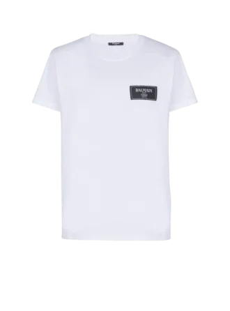 T-shirt with Balmain Couture label T-shirt with Balmain Couture label