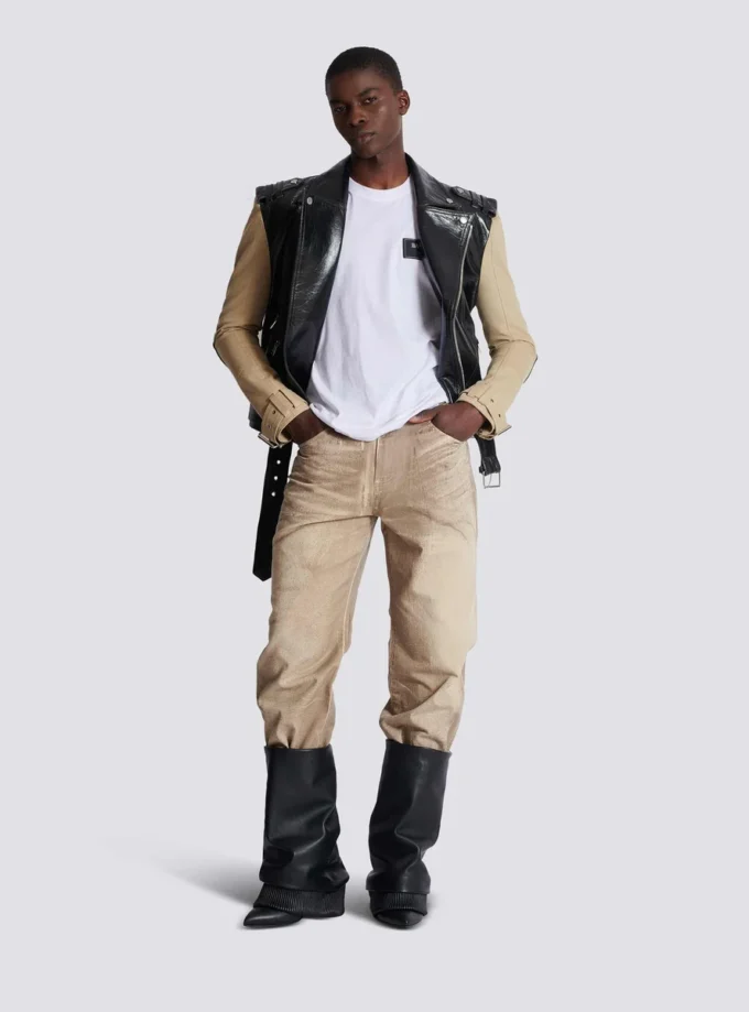 T-shirt with Balmain Couture label T-shirt with Balmain Couture label