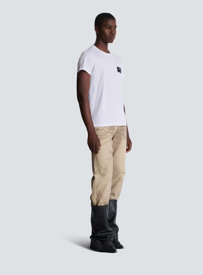 T-shirt with Balmain Couture label T-shirt with Balmain Couture label
