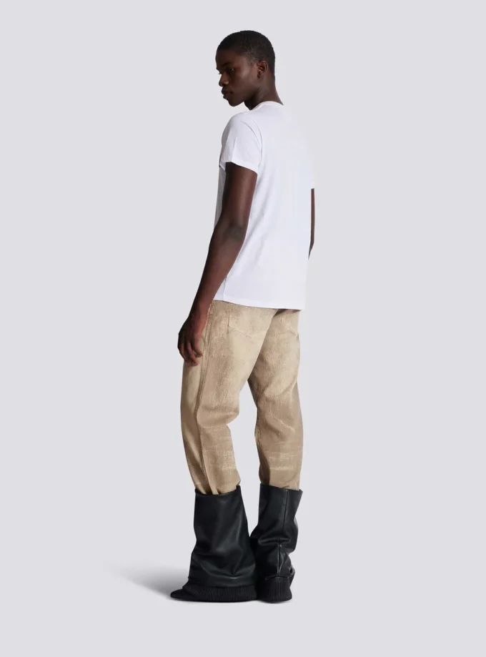 T-shirt with Balmain Couture label T-shirt with Balmain Couture label