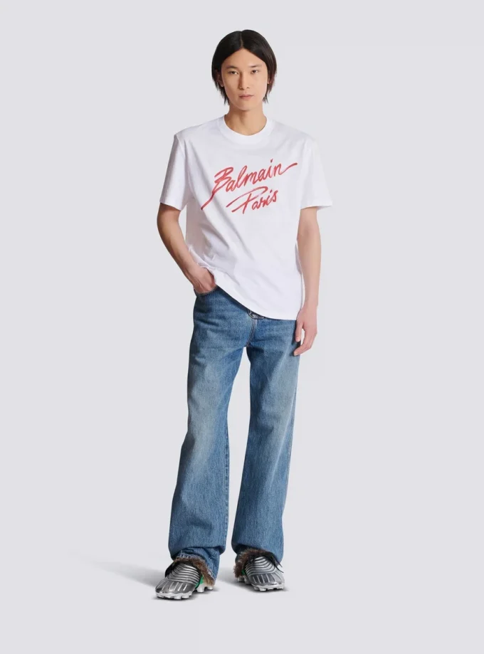 T-shirt with Balmain Lipstick print T-shirt with Balmain Lipstick print