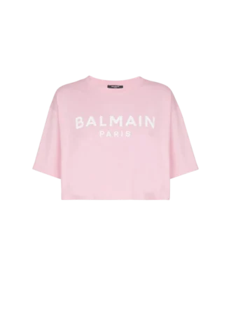 T-shirt with Balmain Paris print T-shirt with Balmain Paris print