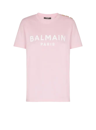 T-shirt with Balmain Paris print T-shirt with Balmain Paris print