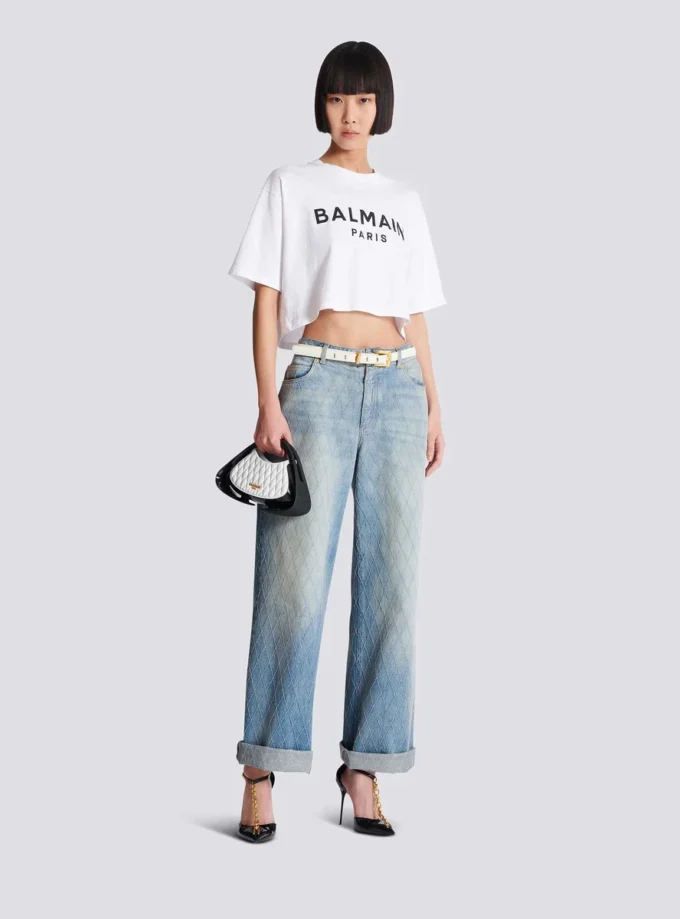 T-shirt with Balmain Paris print
