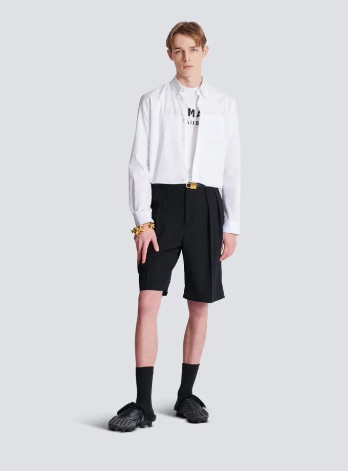 T-shirt with Balmain Paris print T-shirt with Balmain Paris print