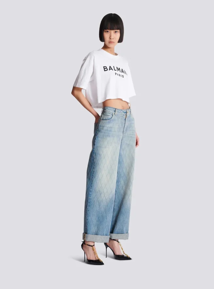 T-shirt with Balmain Paris print