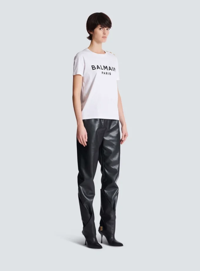 T-shirt with Balmain Paris print