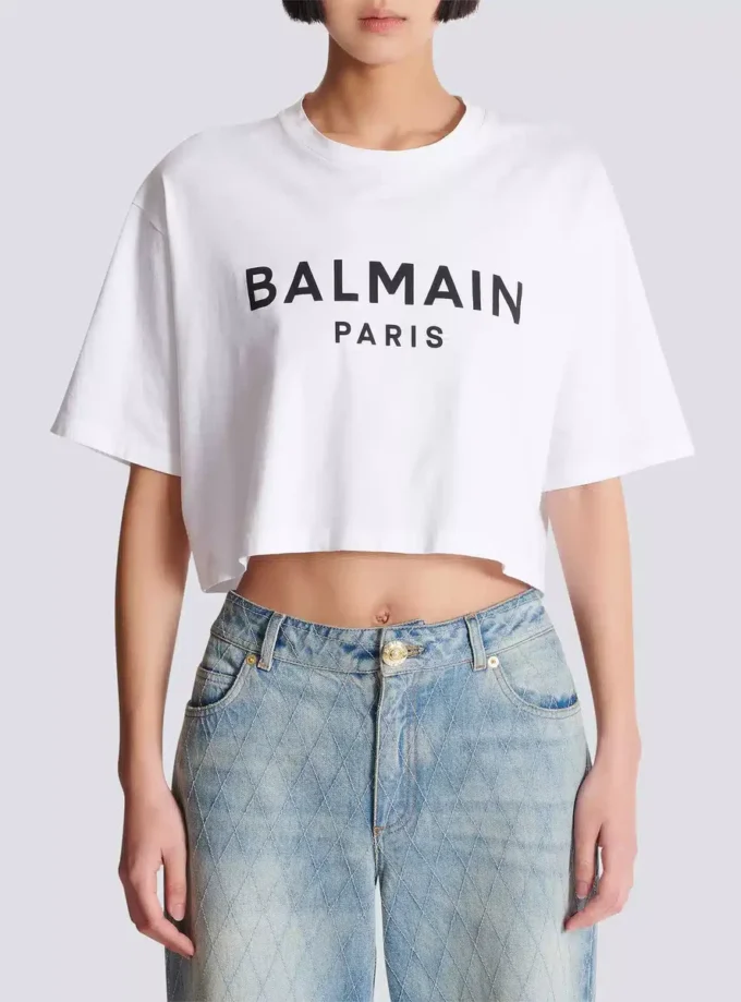 T-shirt with Balmain Paris print