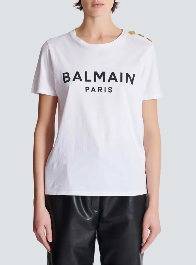 T-shirt with Balmain Paris print