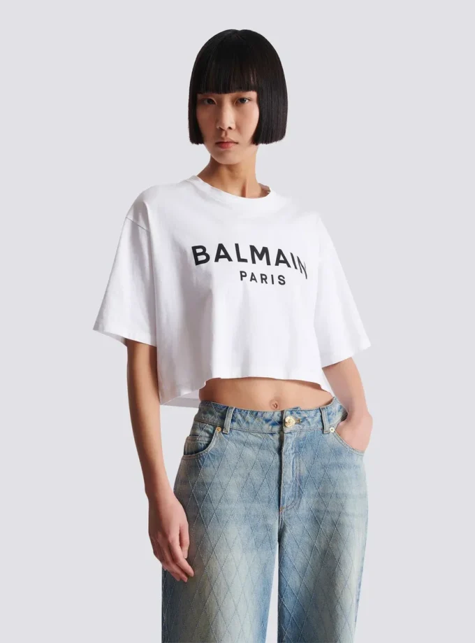 T-shirt with Balmain Paris print