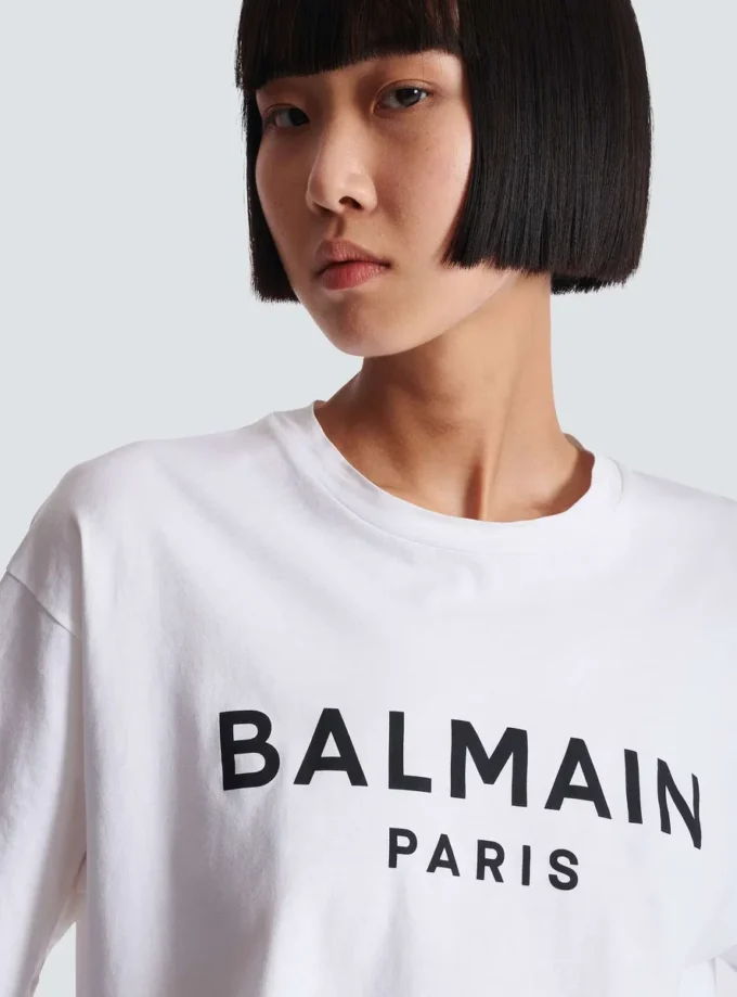 T-shirt with Balmain Paris print