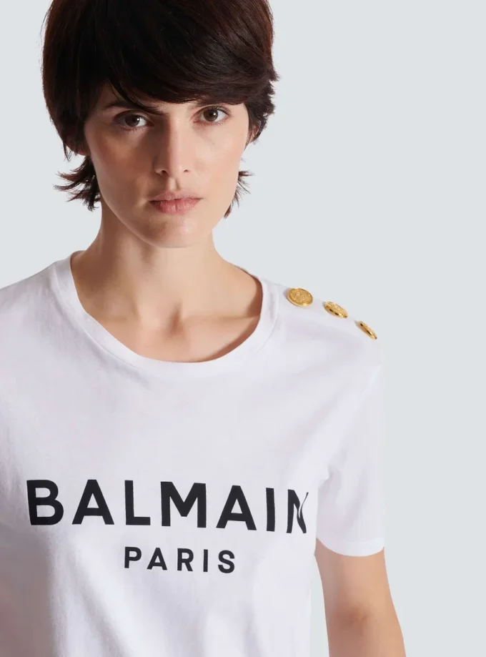 T-shirt with Balmain Paris print