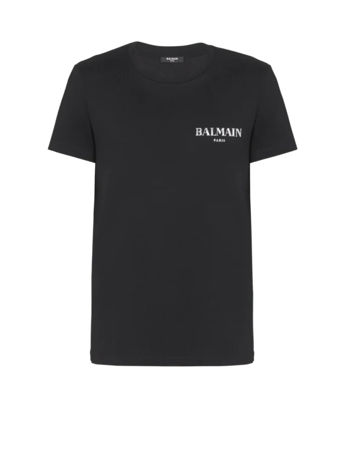 T-shirt with vintage gel Balmain logo