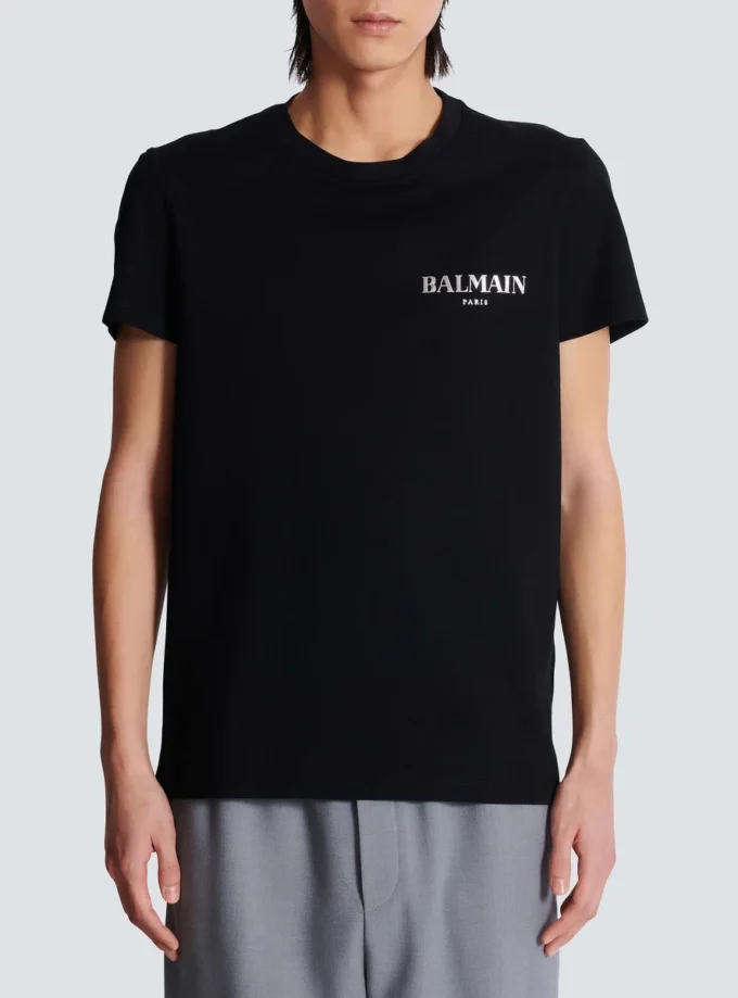 T-shirt with vintage gel Balmain logo