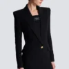 Tailored two pockets double-collar mini dress