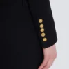 Tailored two pockets double-collar mini dress