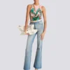Trompe-l’œil-style Balmain Foulard print vest top
