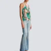 Trompe-l’œil-style Balmain Foulard print vest top
