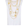 Trompe-l’œil-style Collier print vest top