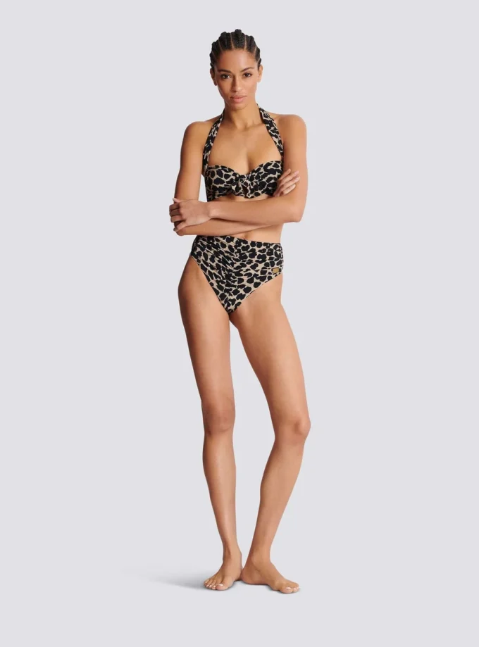 Two-piece leopard pattern swimsuit Two-piece leopard pattern swimsuit