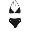Two-piece swimsuit with buttons